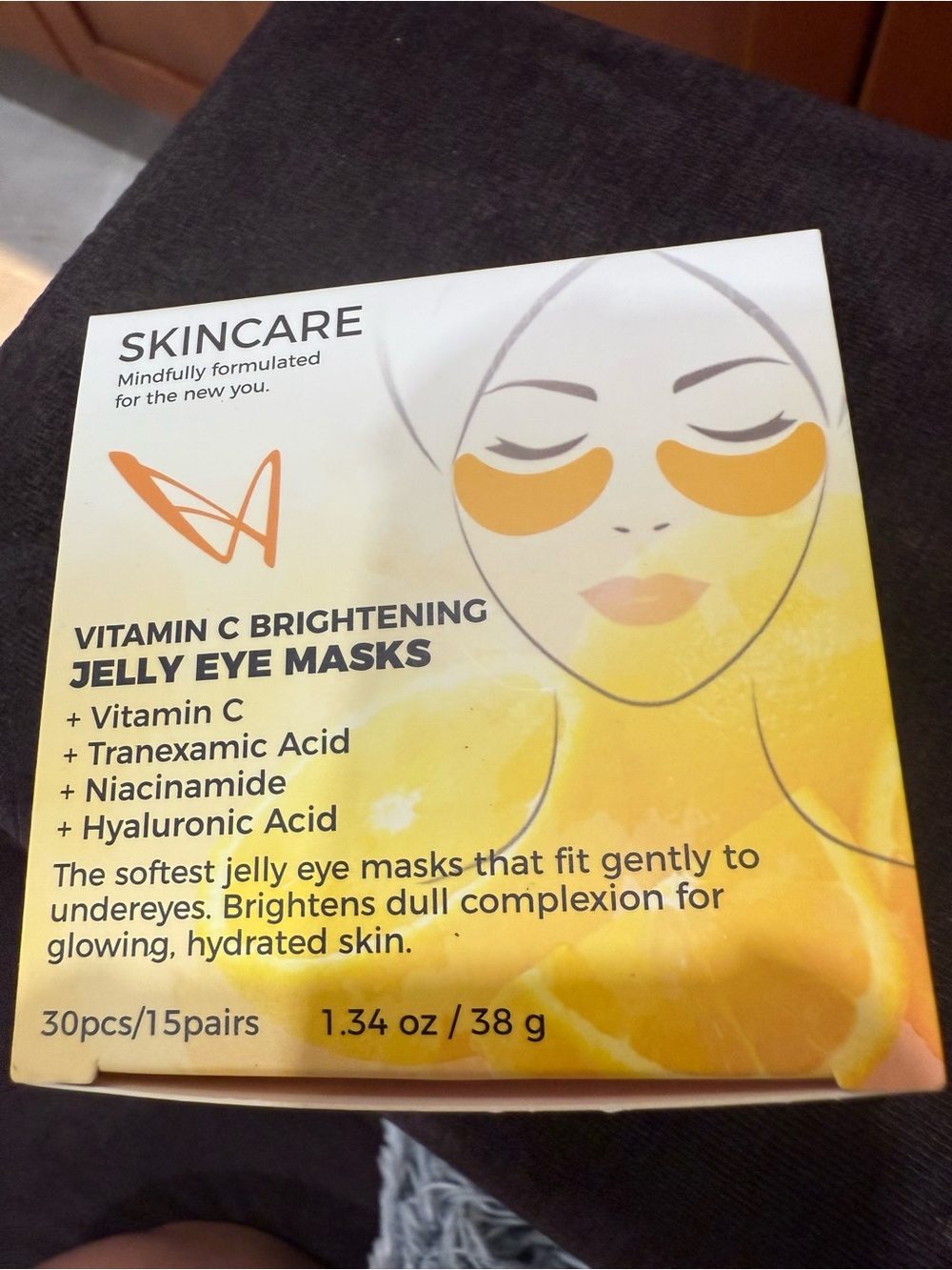 Vitamin C Brightening Jelly Eye Masks - Yellow